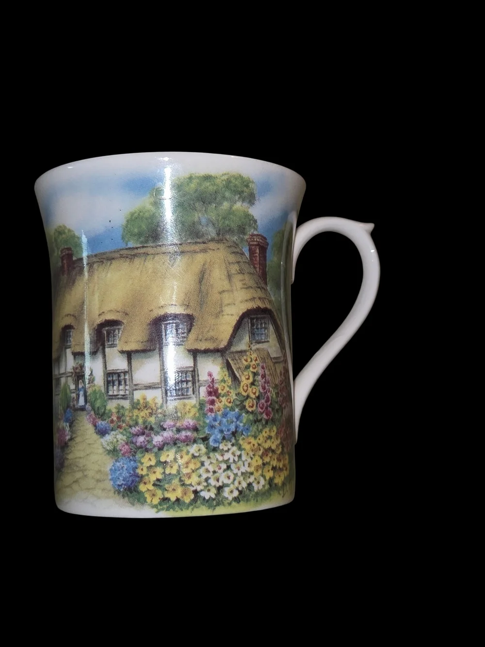 Vintage Bone China Mug Cottage Garden Allyn Nelson